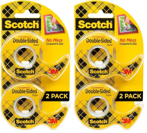 2 Pack Scotch Double Sided Tape with Dispensers