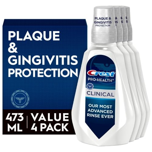 4 Pack Crest Pro-Health Clinical Mouthwash Alcohol Free