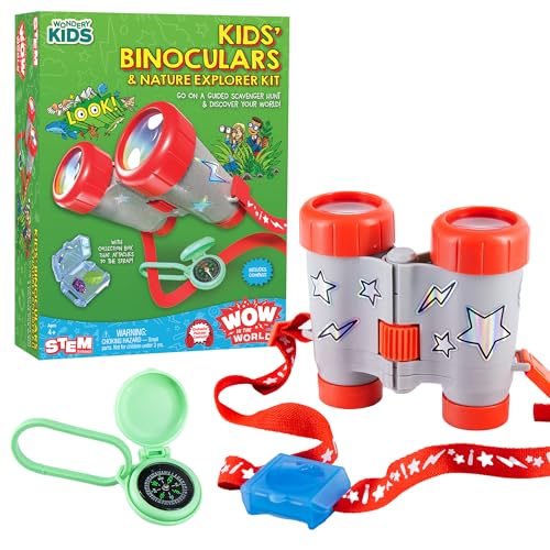 Kids Binoculars Nature Explorer STEM Kit with Scavenger Hunt