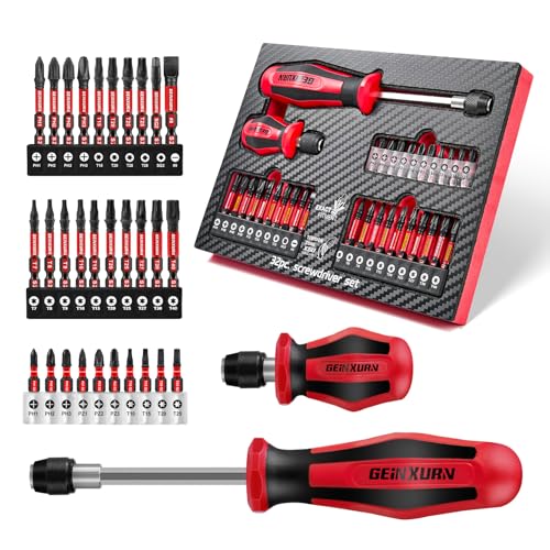 2 Pack Manual Screwdriver Set with 30 Bits