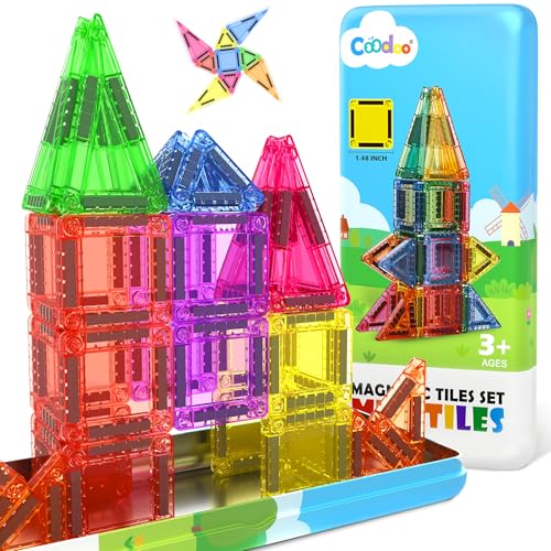 Magnetic Tiles Building Blocks STEM Toy for Kids