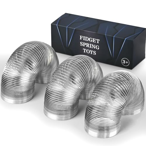 3 Pack Metal Fidget Spring Toys Stress Relief Adults