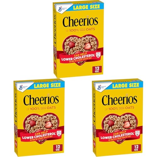 3 Pack Cheerios Gluten Free Heart Healthy Cereal 12oz
