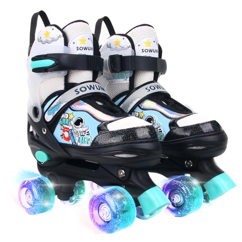 Adjustable Light Up Roller Skates for Kids Boys