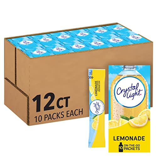 12 Pack Crystal Light Lemonade Drink Mix Packets