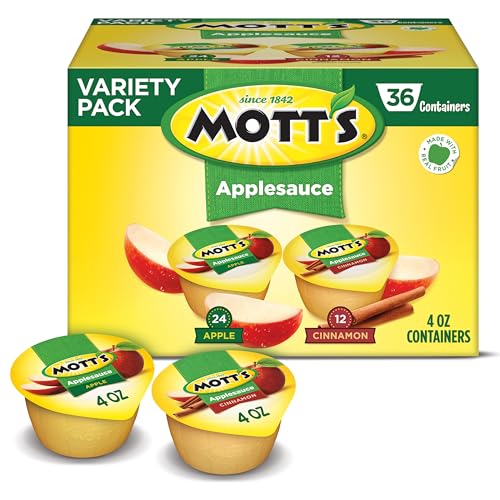 36 Pack Mott's Apple Cinnamon Applesauce Cups Variety