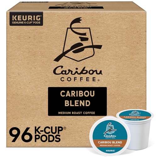 96 Count Caribou Coffee K-Cup Pods Medium Roast