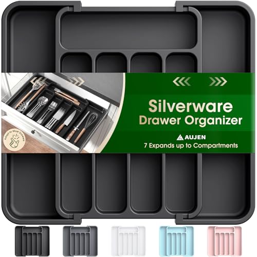 Expandable Kitchen Drawer Adjustable Utensil Organizer Tray