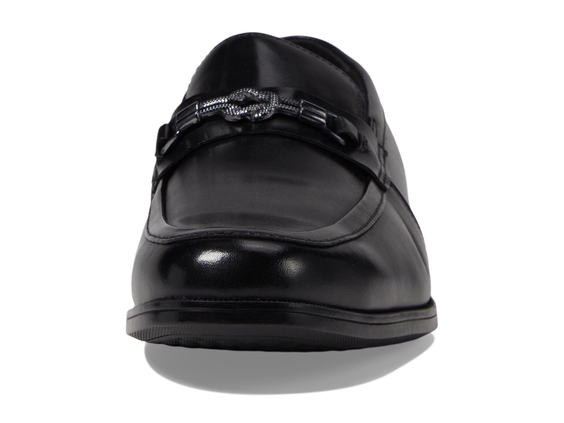 Stacy Adams Black Moc Toe Slip On Loafer