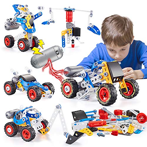 5-in-1 STEM Building Construction Toy Kit for Kids