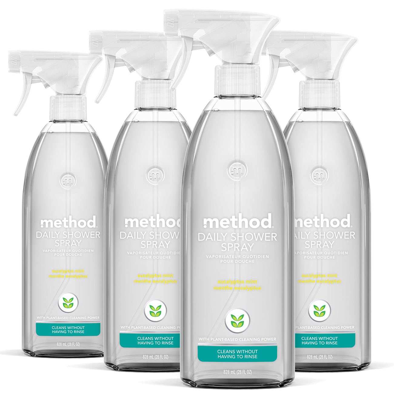 4 Pack Method Eucalyptus Mint Daily Shower Cleaner Spray
