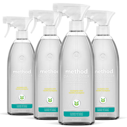 4 Pack Method Eucalyptus Mint Daily Shower Cleaner Spray