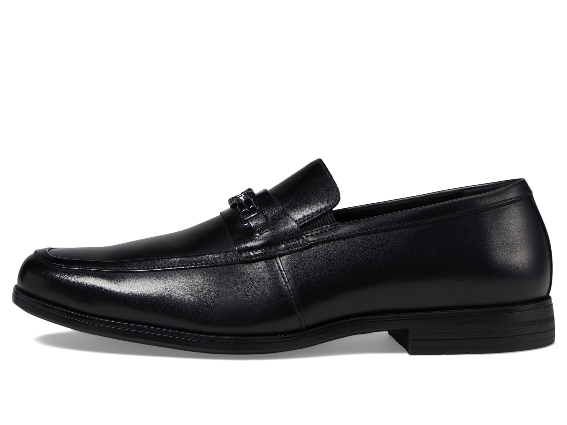 Stacy Adams Black Moc Toe Slip On Loafer