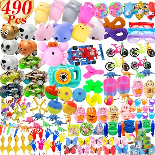 490PCS Party Favors Toys Bulk for Kids Classroom