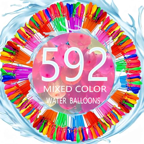 592 PCS Quick Fill Water Balloons Set for Kids