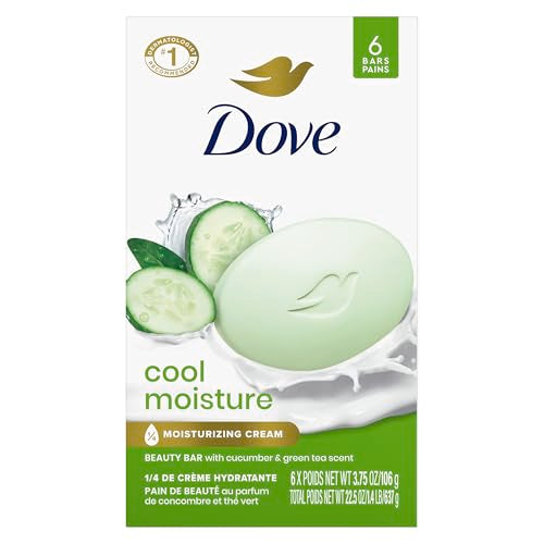 6 Pack Dove Beauty Bar Soap, Cucumber Green Tea