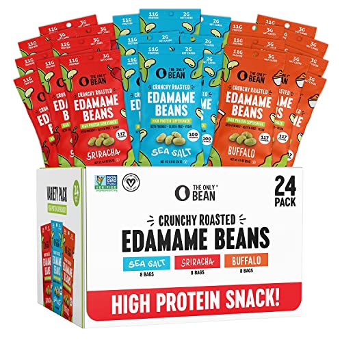 24 Pack Crunchy Roasted Edamame High Protein Snacks