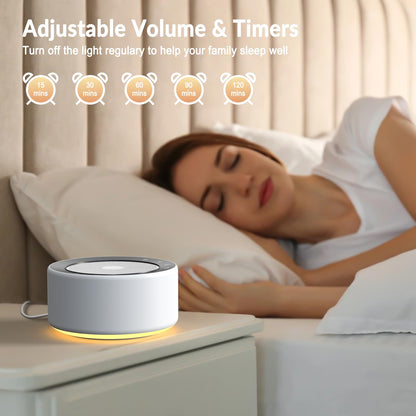 Kipcush White Noise Sound Machine with Night Light