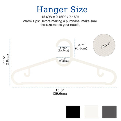 GETORO Non-Slip Heavy Duty Clothes Hangers 60 Pack