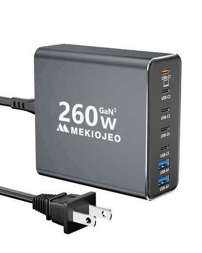 260W GaN Fast USB C Charging Station