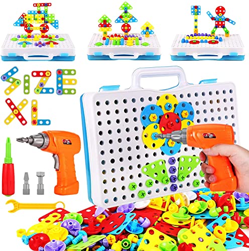 244 Piece Electric Building Blocks Construction Toy Set