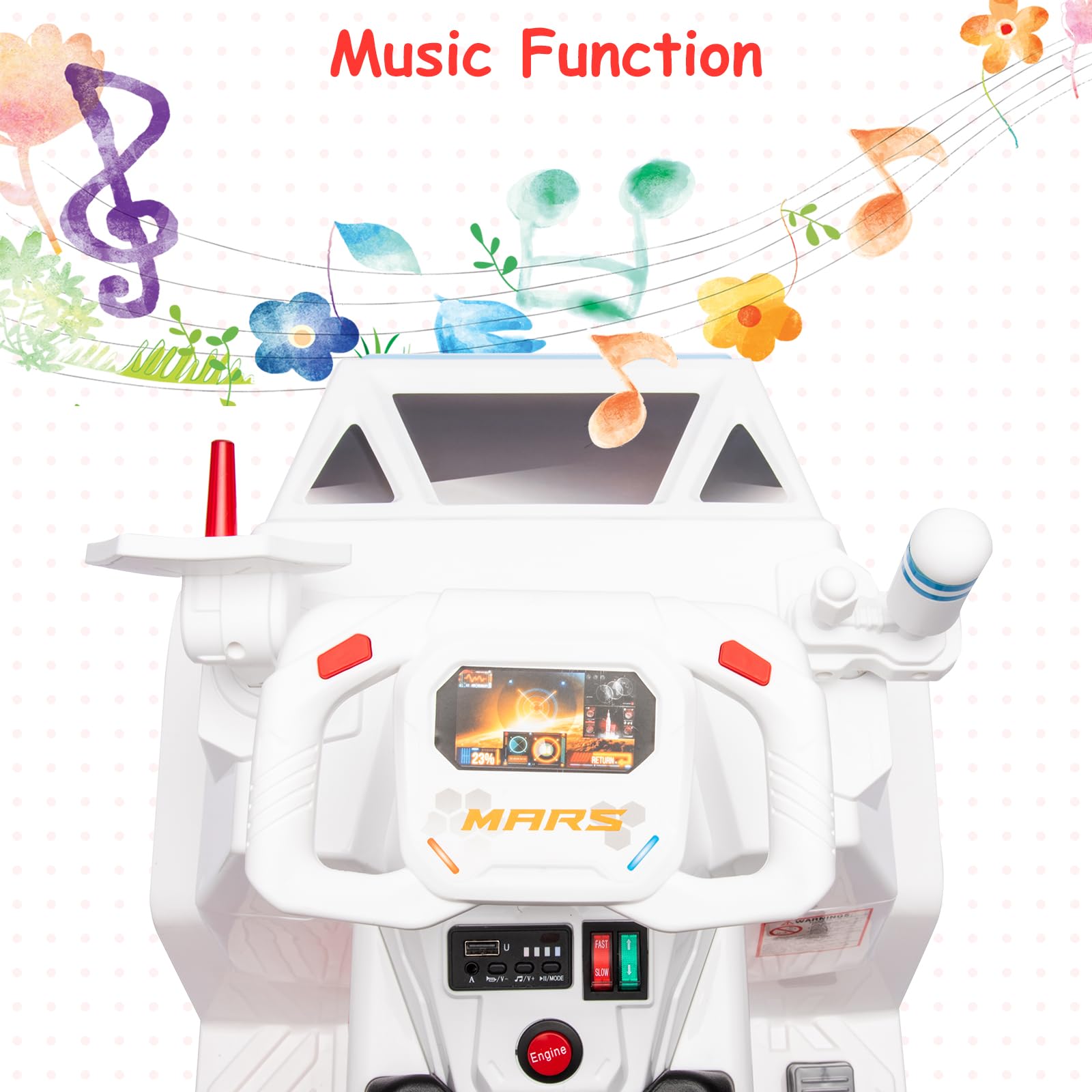 Electric Ride On Car for Kids with Music