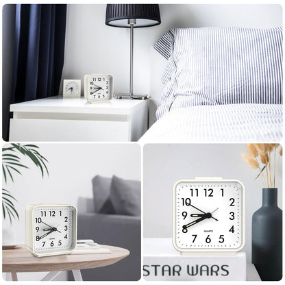 ORIA Battery Operated Analog Alarm Clock