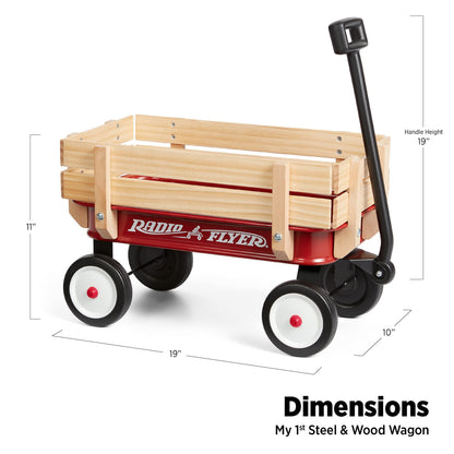 Radio Flyer Toy Wagon with Teddy Bear for Kids