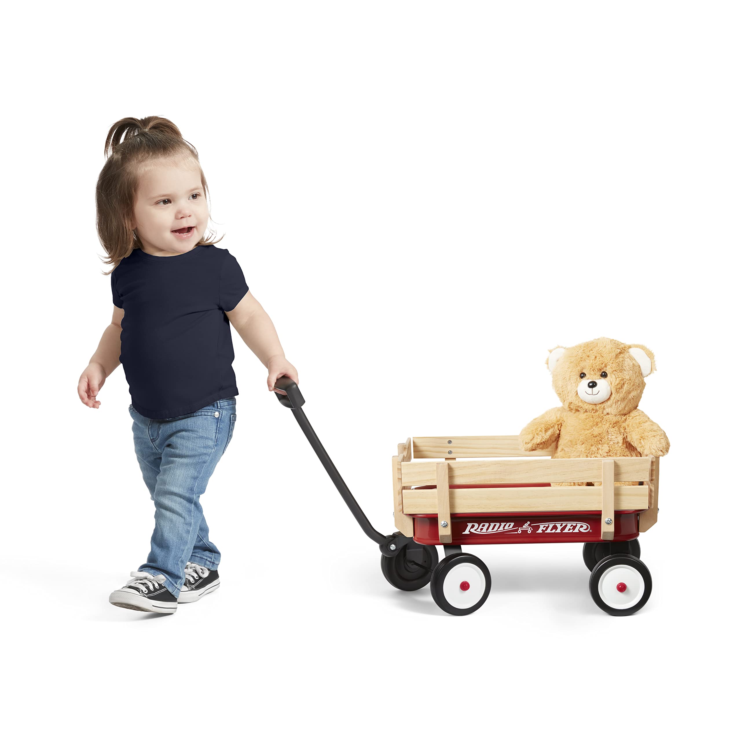 Radio Flyer Toy Wagon with Teddy Bear for Kids