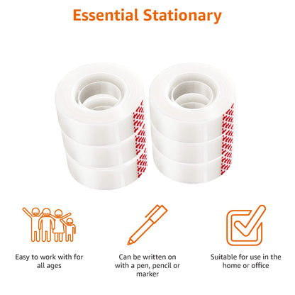 Amazon Basics Matte Finish Tape, 6 Pack