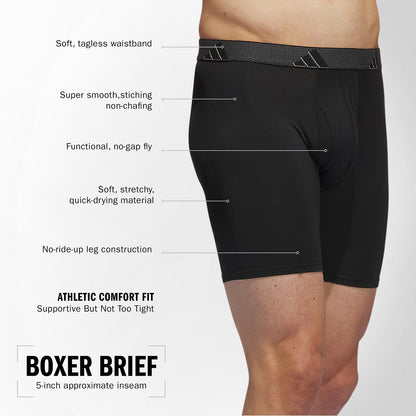 adidas Men's Performance Boxer Briefs 3-Pack