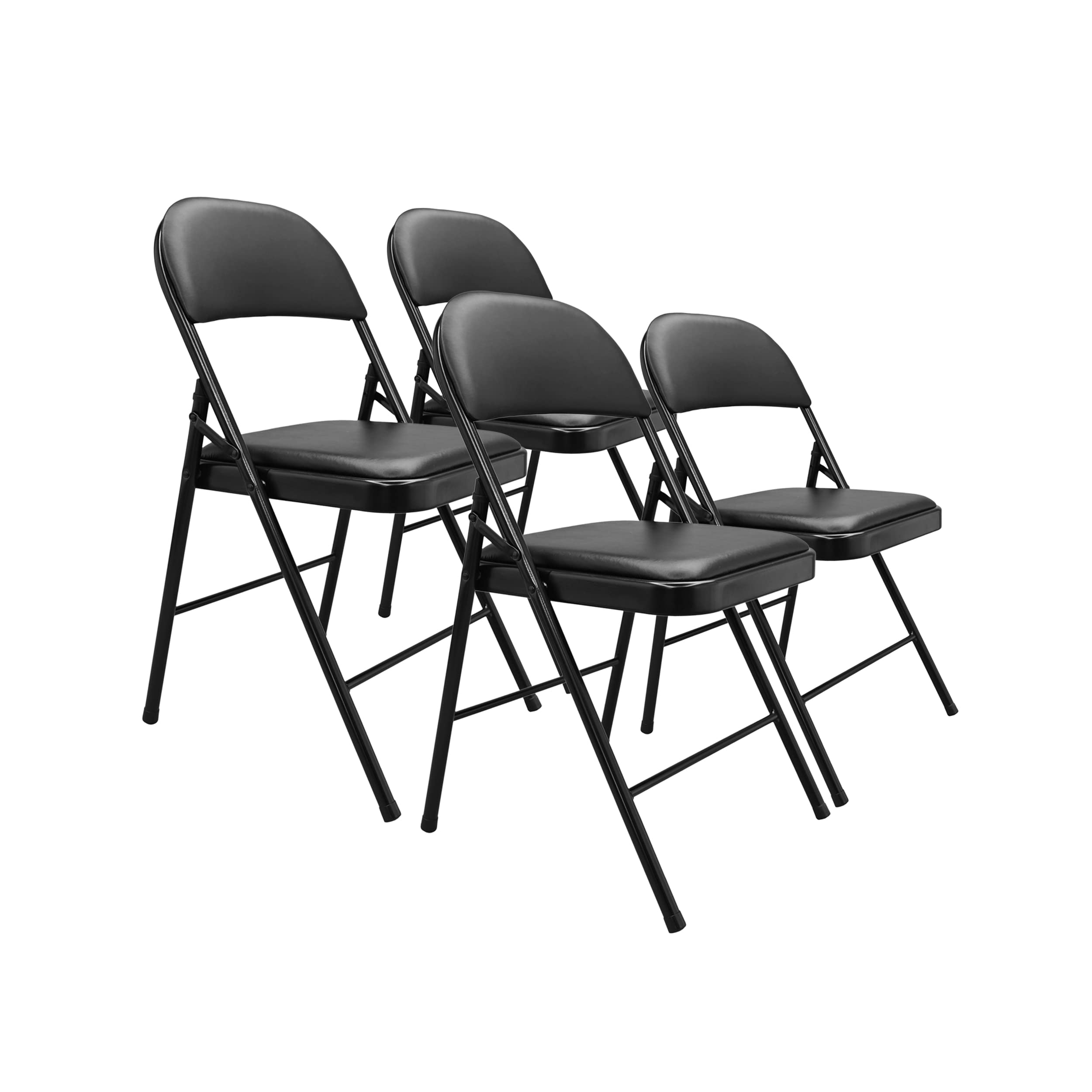 Amazon Basics Folding Metal Chairs, 4-Pack