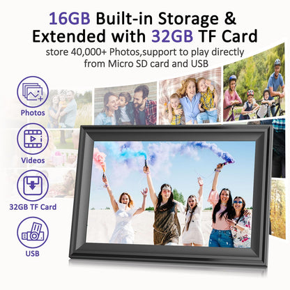 10.1 Inch WiFi Digital Photo Frame - Black