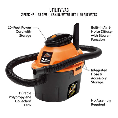 Armor All 2.5 Gallon Wet/Dry Vacuum Cleaner