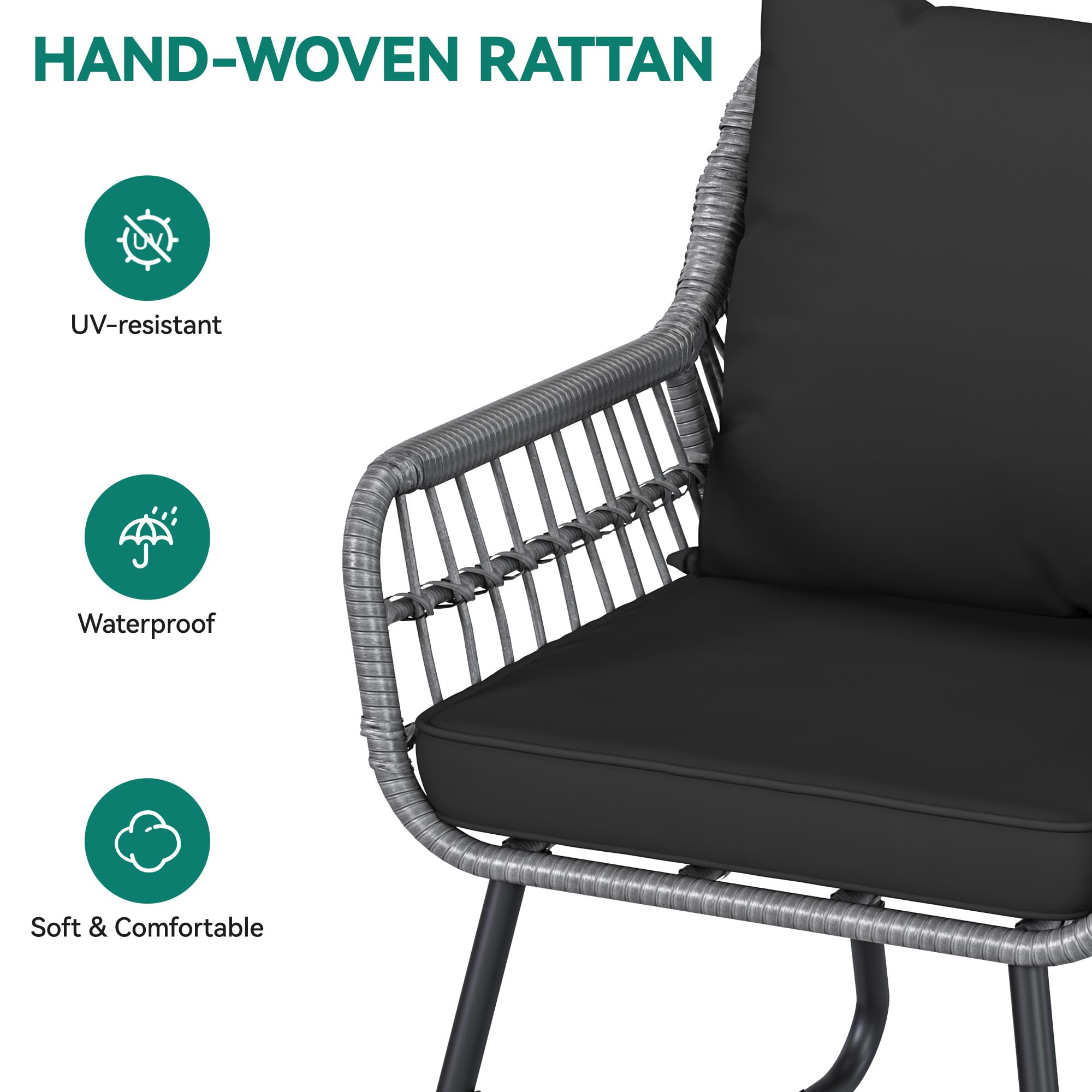 YITAHOME 4-Piece Wicker Patio Furniture Set