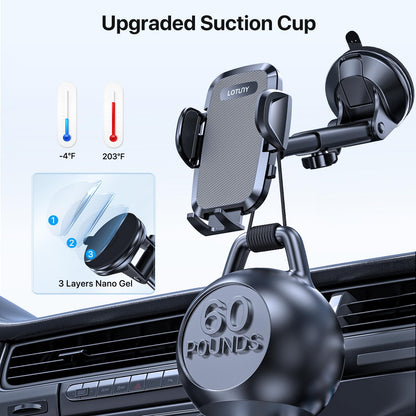 LOTUNY Rotatable Car Phone Holder for All Smartphones