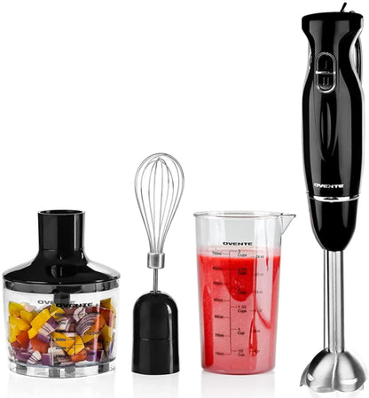 OVENTE 300W Immersion Hand Blender Set with Whisk