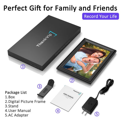 10.1 Inch WiFi Digital Photo Frame - Black
