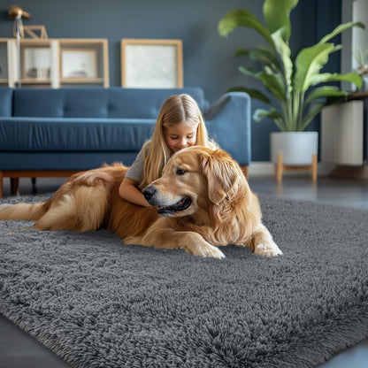 Fluffy 5x7 Shag Rug for Bedroom Decor