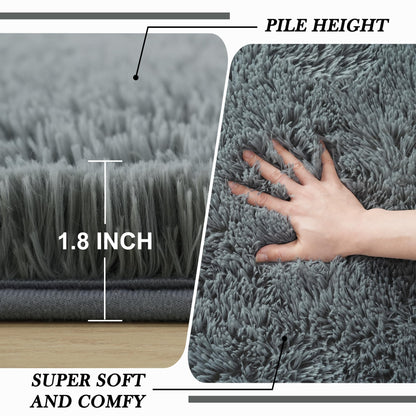 Fluffy 5x7 Shag Rug for Bedroom Decor
