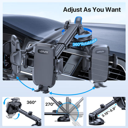 LOTUNY Rotatable Car Phone Holder for All Smartphones
