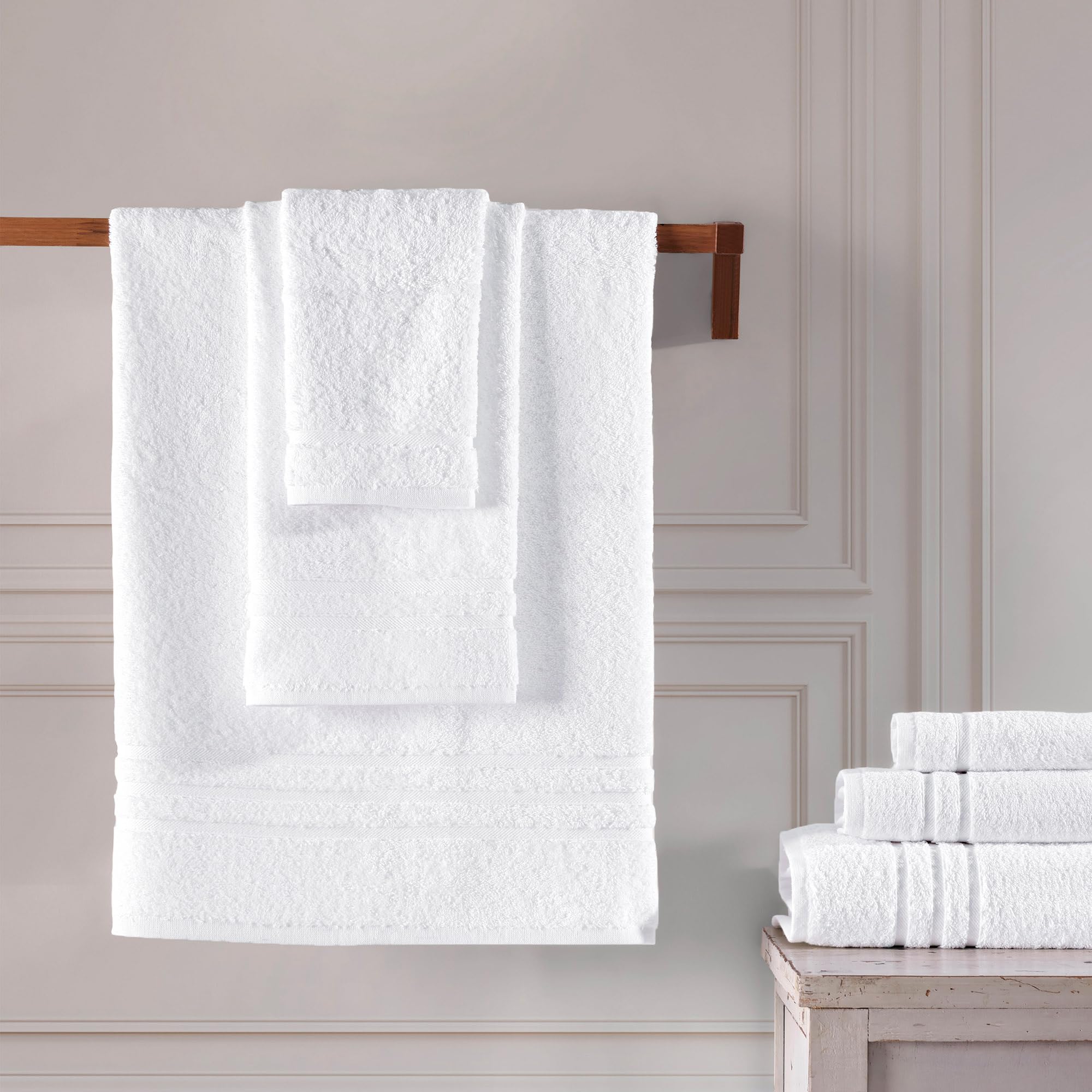 Hawmam Linen 6-Piece Turkish Cotton Bath Towel Set