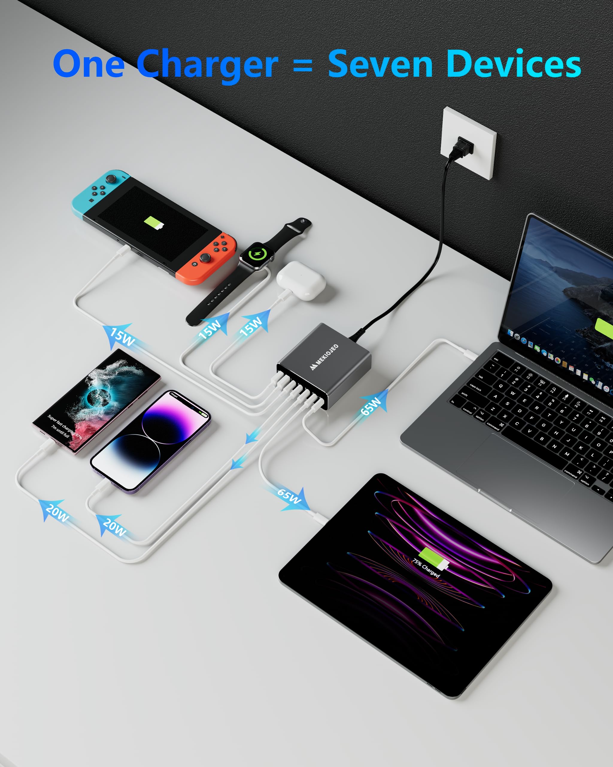 260W GaN Fast USB C Charging Station