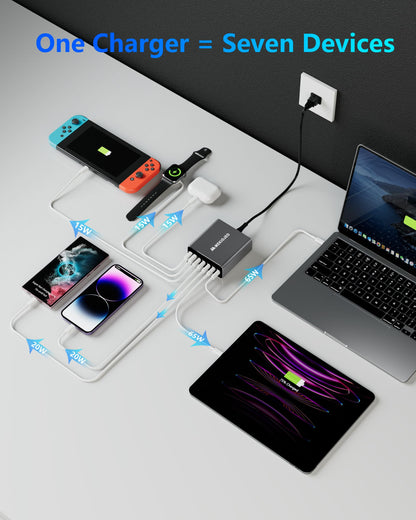 260W GaN Fast USB C Charging Station