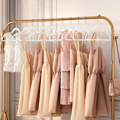 GETORO 50 Pack Velvet Non-Slip Hangers + 10 Plastic Hangers