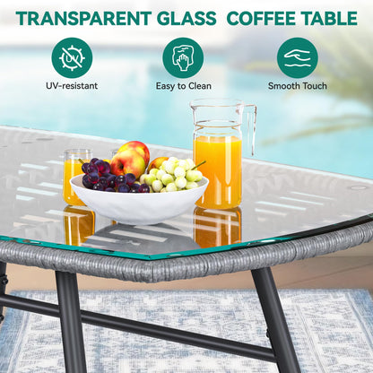 YITAHOME 4-Piece Wicker Patio Furniture Set