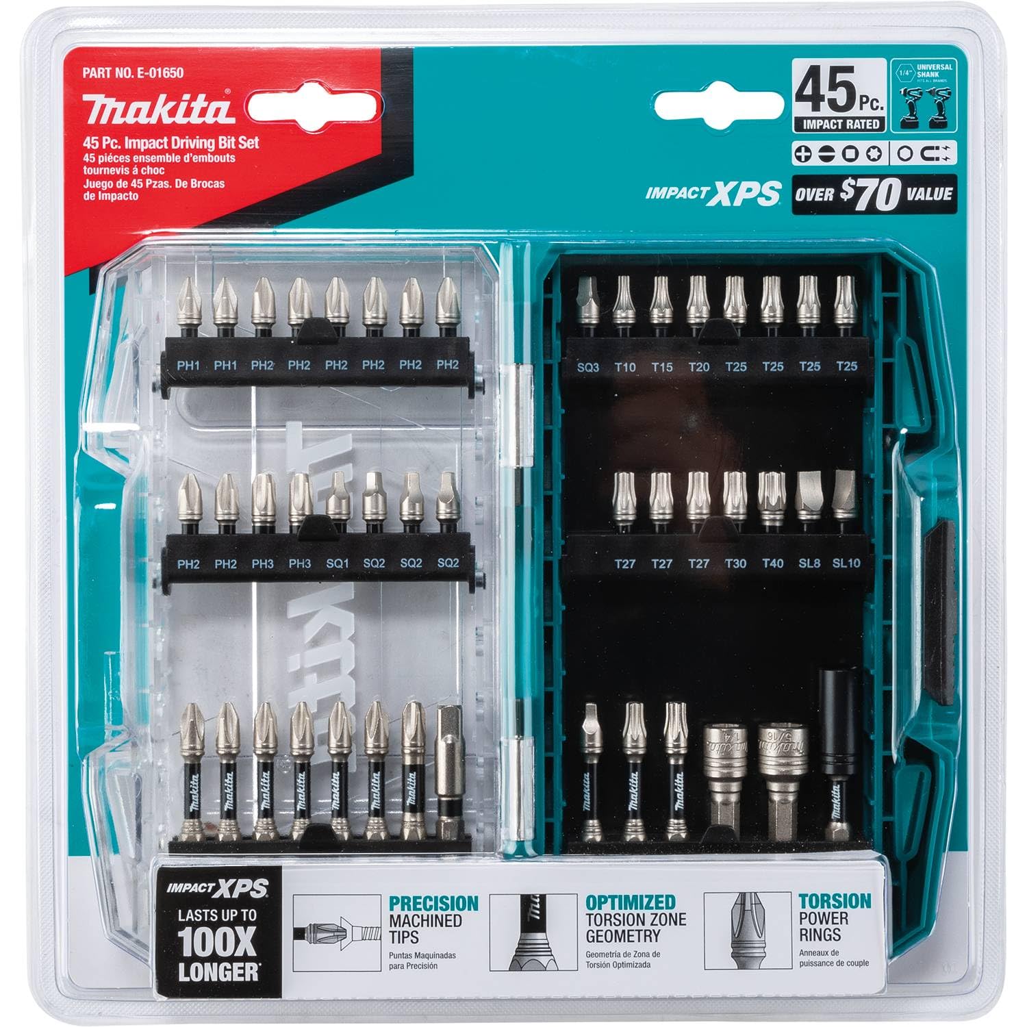 Makita 45 Pc. Impact Bit Set with XPS™