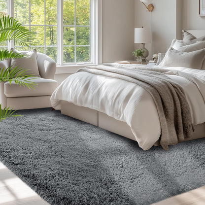 Fluffy 5x7 Shag Rug for Bedroom Decor