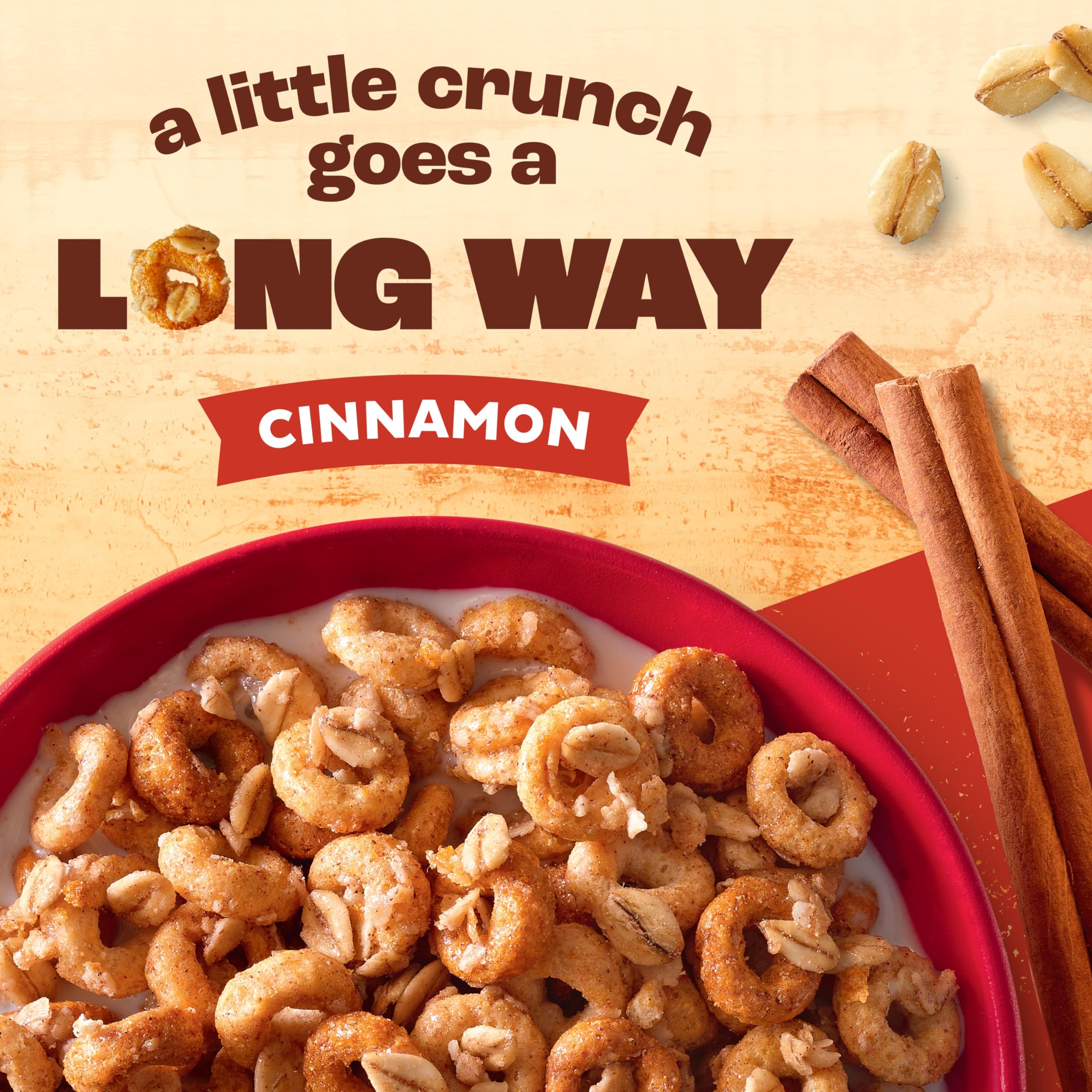 Cheerios Oat Crunch Cinnamon Breakfast Cereal