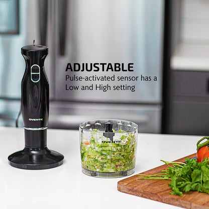 OVENTE 300W Immersion Hand Blender Set with Whisk